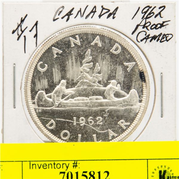 1962 CANADIAN SILVER DOLLAR PROOF CAMEO
