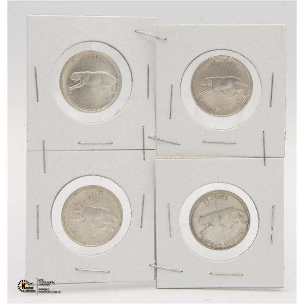 4 X 1967 SILVER QUARTERS