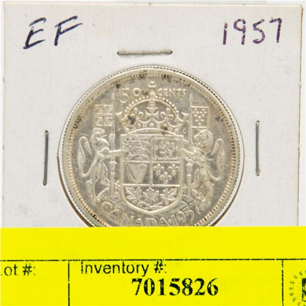 1957 CANADIAN SILVER HALF DOLLAR