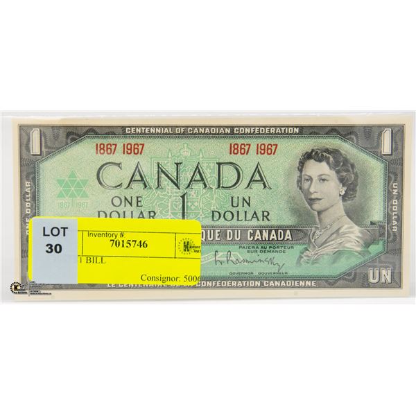 1967 $1 BILL UNCIRCULATED