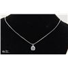 Image 1 : 925 STERLING SILVER NECKLACE W/CUBIC ZIRCONIA