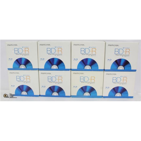 FLAT OF RECORDABLE BLUE RAY DISCS