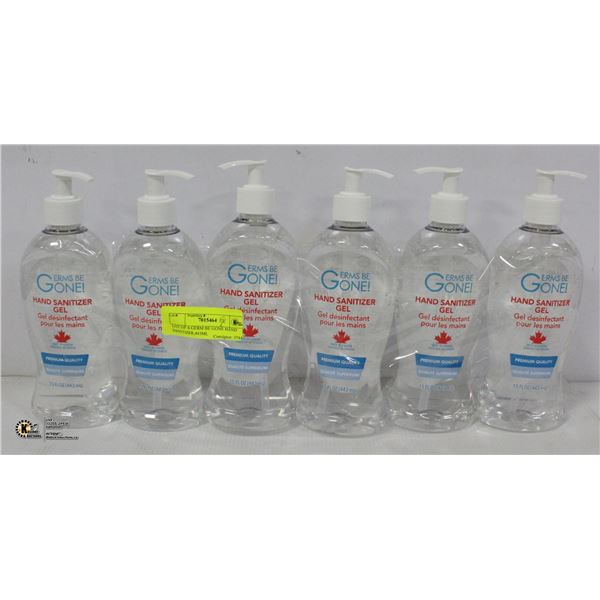 LOT OF 6 GERM BE GONE HAND SANITIZER,443ML