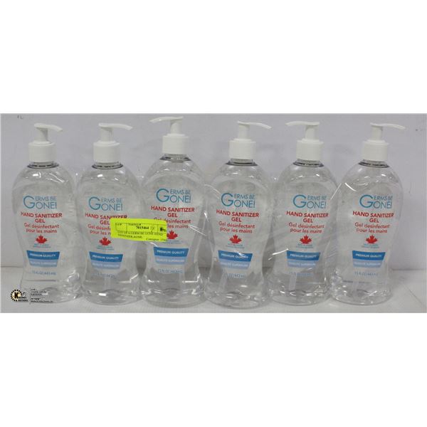 LOT OF 6 GERM BE GONE HAND SANITIZER,443ML