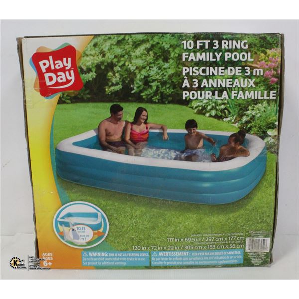 REPACKAGED 10FT PLAY DAY FAMILY POOL