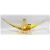 Image 1 : MURANO AMBER GLASS CENTREPIECE W-22" H-8" L-10"