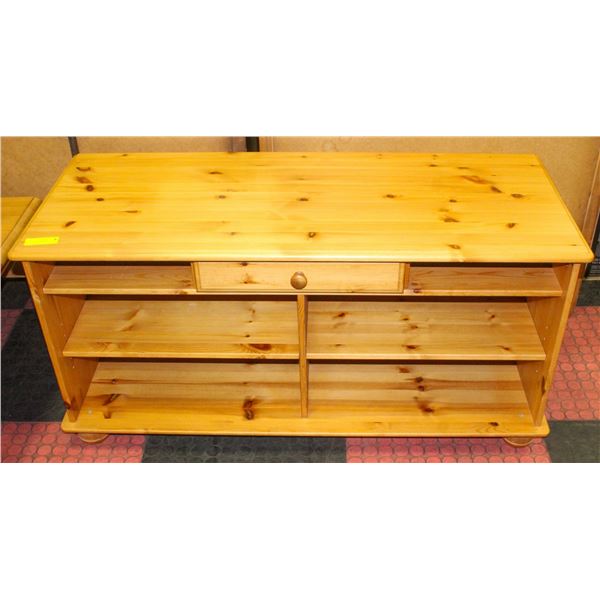 TV CONSOLE SOLID WOOD - 45L X 19W X 22T