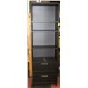 Image 1 : BOOK SHELF W/2 DRAWERS APPROX H-75" W-14" L-24"