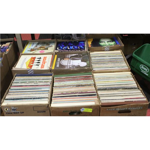 PALLET OF RECORDS CONTAINS ROCK POP COUNTRY