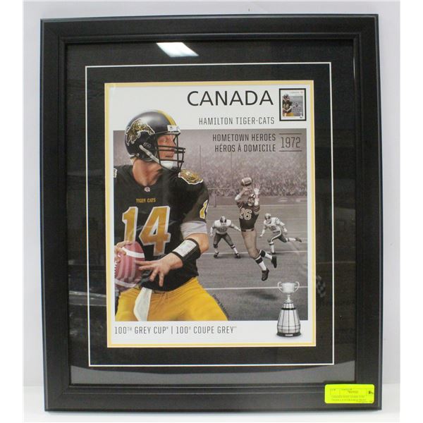 CANADA POST HAMILTON TIGER-CATS FRAMED PRINT