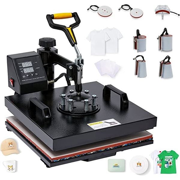 NEW HEAT PRESS MACHINE 8-1 CENTRE - T-SHIRTS, MUGS