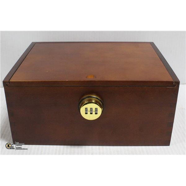 DARK WOOD LOCKING BOX