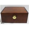 DARK WOOD LOCKING BOX