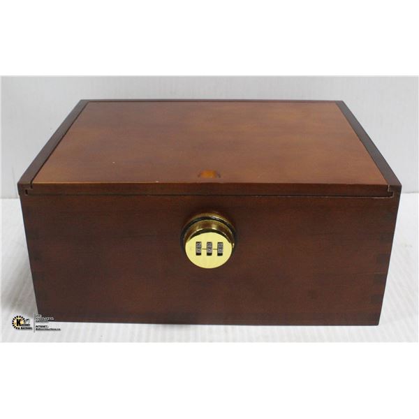 DARK WOOD LOCKING BOX