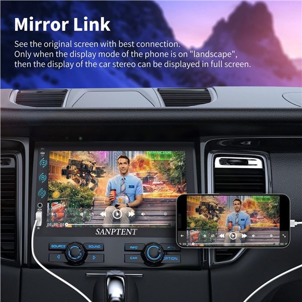 NEW SANPTENT DOUBLE DIN 7 INCH TOUCHSCREEN STEREO