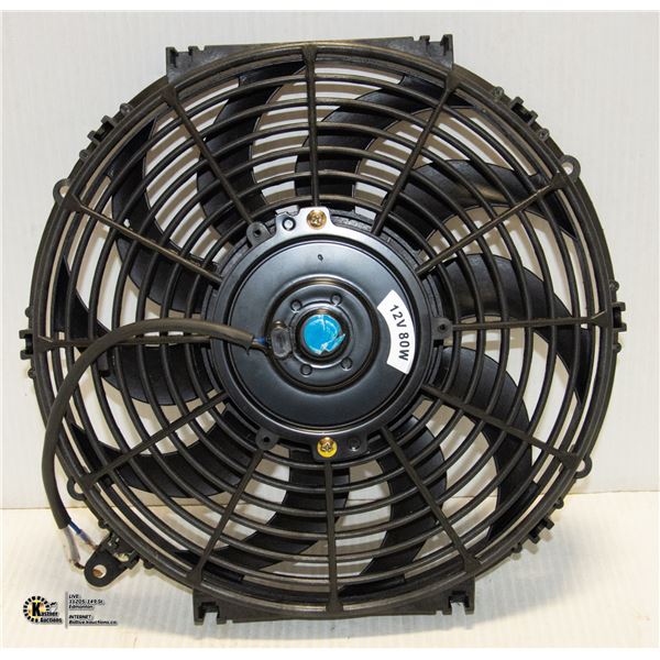 NEW UNKNOWN 12 VOLT RADIATOR FAN
