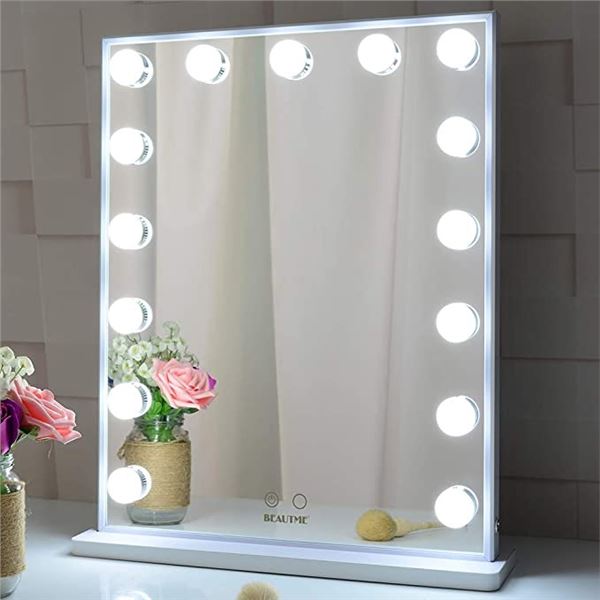 NEW BEAUTME VANITY MIRROR WITH LIGHTS - HOLLYWOOD