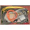 LARGE FLAT OF EXTENSION CORDS