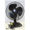 Image 1 : BLACK MAINSTAYS OSCILLATING 12INCH TABLE FAN