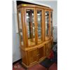 Image 1 : 2 PIECE CHINA CABINET APPROX H-75" W-17.5" L-64"