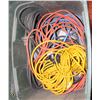 Image 1 : TOTE OF EXTENSION CORDS