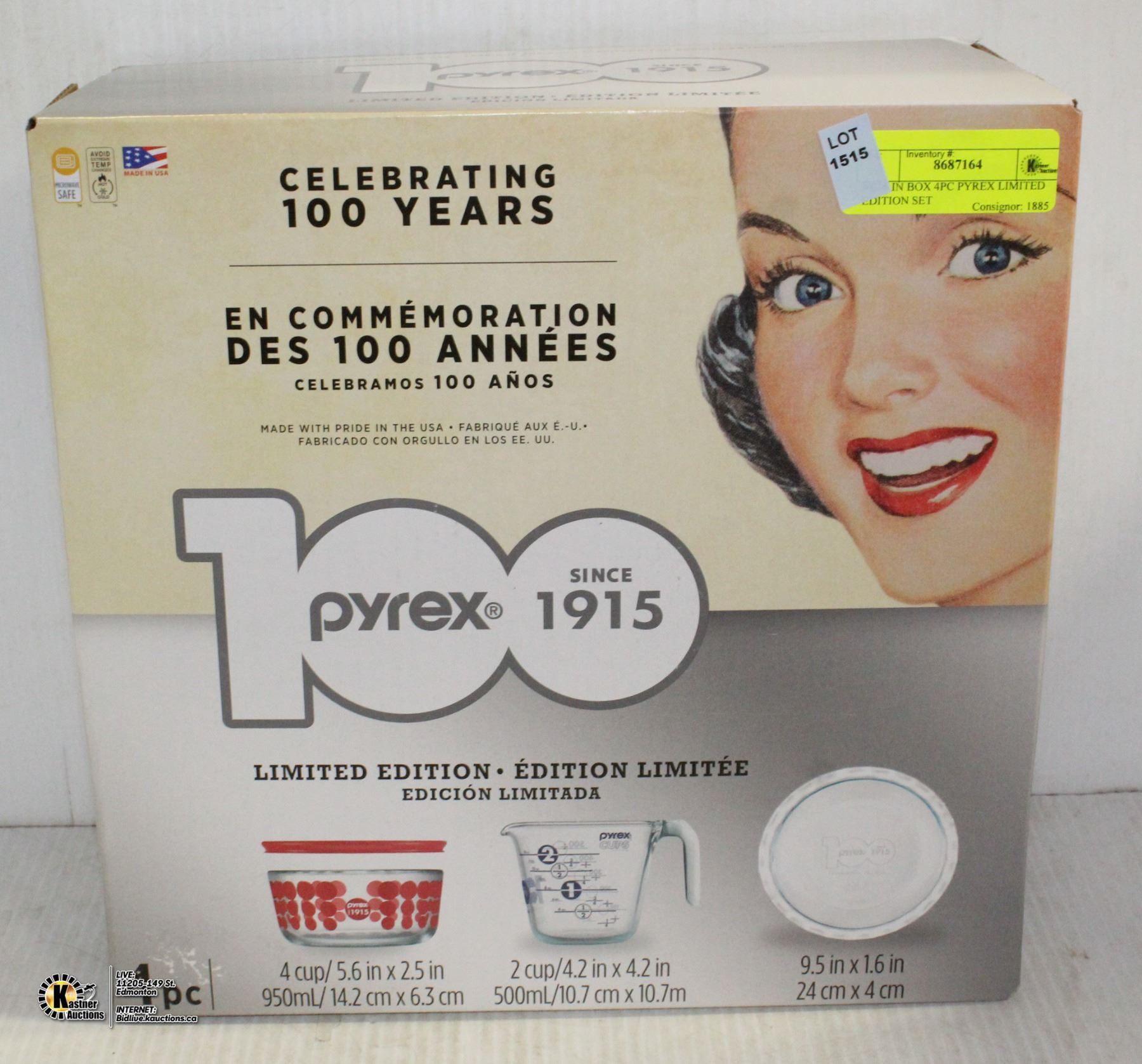 NEW IN BOX 4PC PYREX LIMITED EDITION SET