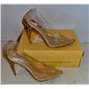 Image 1 : PAIR OF SIZE 5 PUBLIC DESIRE CLEAR HEELS