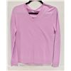 Image 1 : NEW ENTHREAD MERINO SIZE M  PINK V-NECK SWEATER