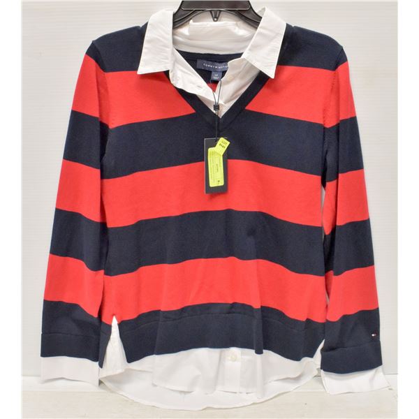 NEW TOMMY HILFIGER UNISEX YOUTH SMALL DRESS SHIRT/