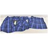 Image 1 : NEW BLACK AND BROWN MENS XL BLUE PLAID PAJAMA SET