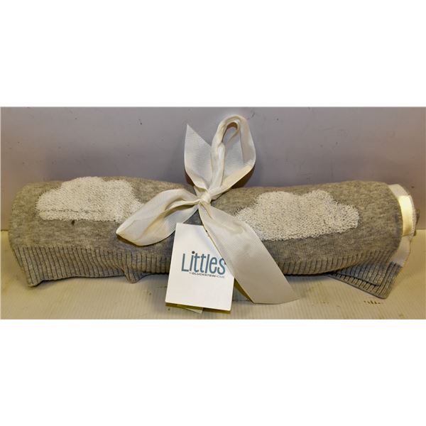 NEW GLUCKSTEIN HOME LITTLES LIGHT GREY BLANKET