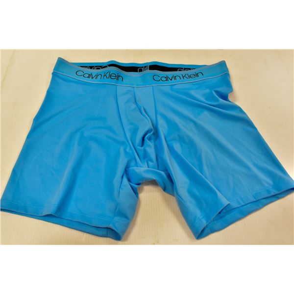 NEW CALVIN KLEIN MENS BLUE BOXERS, SIZE MEDIUM