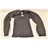 Image 1 : NEW NIA LADIES BLACK 2 PIECE SPLIT TOP, SZ MEDIUM