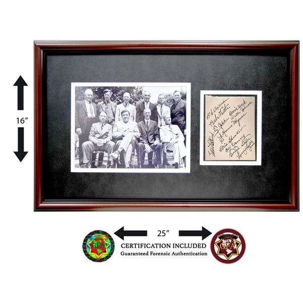 Rare 11 Signers Of 1939 First HOF Class