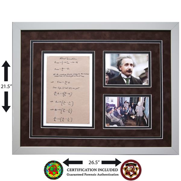 Albert Einstein Handwritten Signed Equation Page