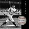 Image 1 : Babe Ruth Signed Red Stitched Reach Baseball