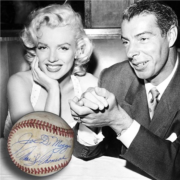 Joe DiMaggio & Marilyn Monroe Signed Baseball