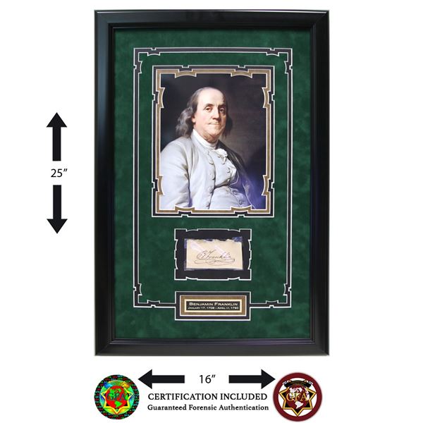 Benjamin Franklin Signed Cut
