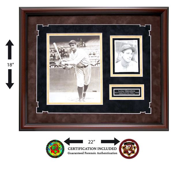 LOU GEHRIG SIGNED & INSCRIBED 1938 PORTRAIT PHOTO