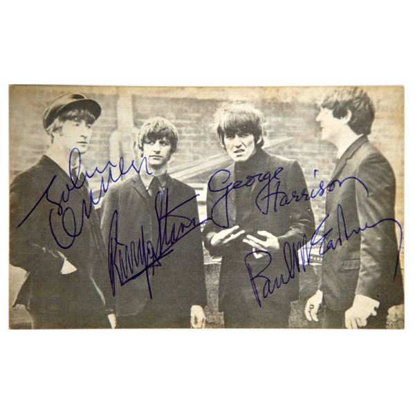 The Beatles Signed Black/White Postcard