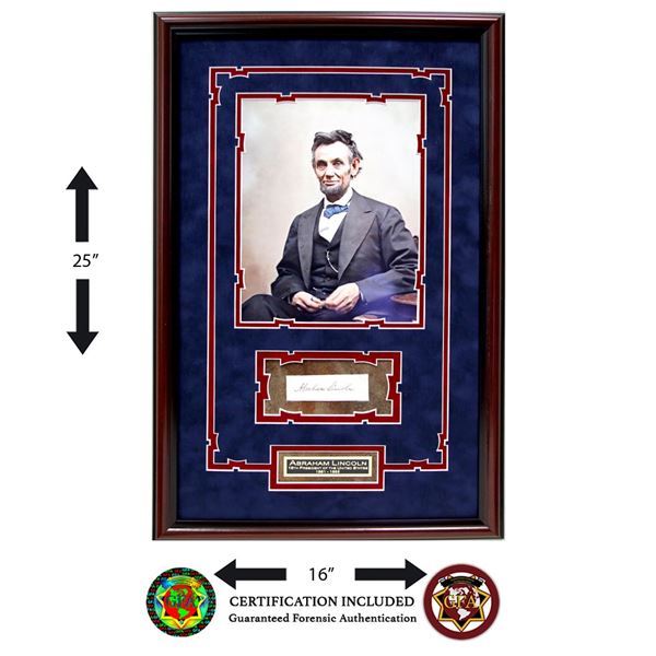 Abraham Lincoln Signed Cut