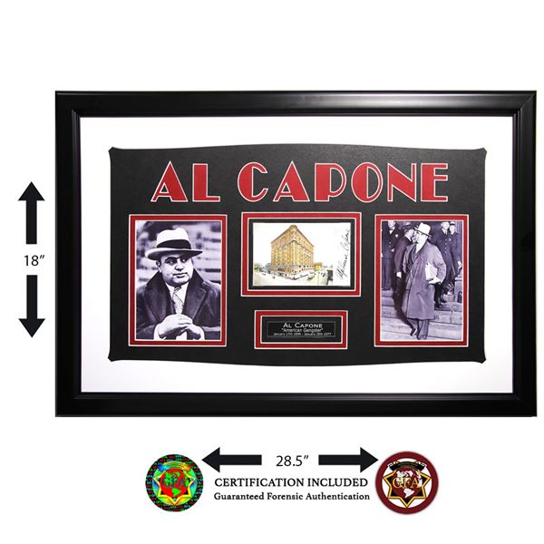 ALPHONSE CAPONE SIGNED LEXINGTON HOTEL POSTCARD