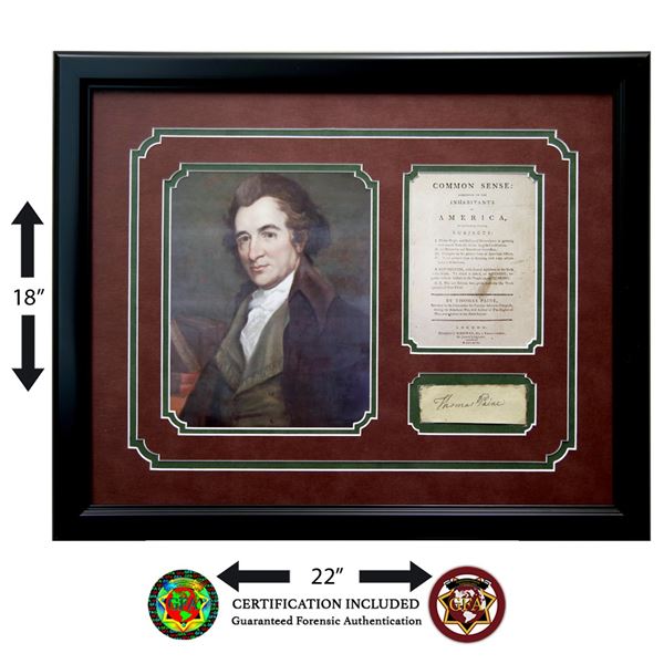 Thomas Paine Signed Cut