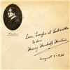 Image 2 : HARRY HOUDINI SIGNED ON HOUDINI STATIONERY
