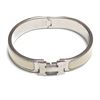 Image 1 : Hermes Ivory Clic Clac Bangle Bracelet PHW