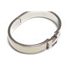 Image 5 : Hermes Ivory Clic Clac Bangle Bracelet PHW