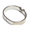 Image 6 : Hermes Ivory Clic Clac Bangle Bracelet PHW