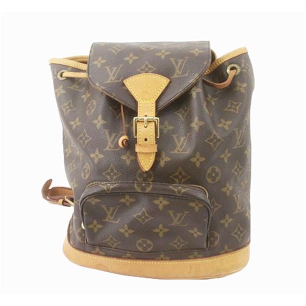 Louis Vuitton Brown Monogram Canvas Leather Montsouris MM Backpack