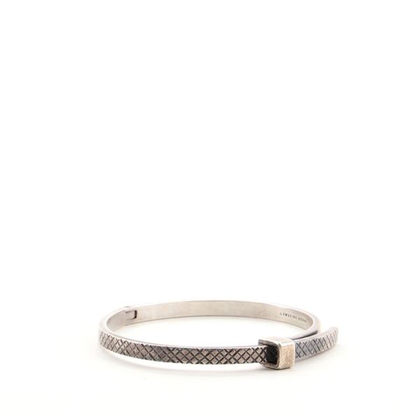 Bottega Veneta Intrecciato Bangle Sterling Silver