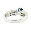Image 3 : 1.89 ctw Round Brilliant Blue Sapphire And Diamond Ring - 14KT White Gold